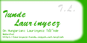 tunde laurinyecz business card